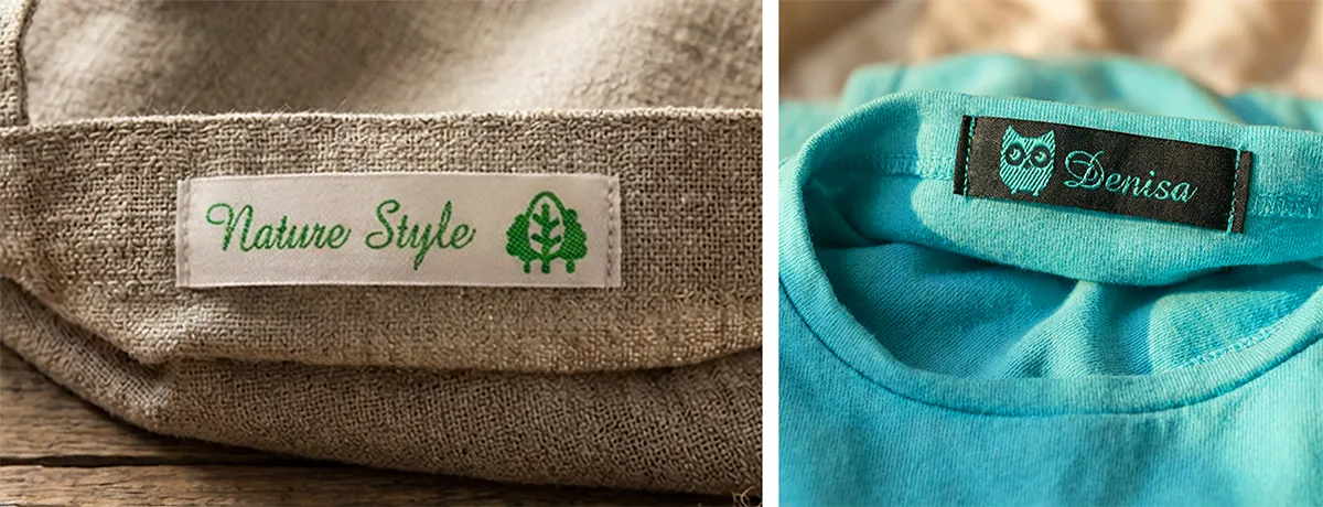 A woven cotton label makes a difference: it gives your creations a premium, natural brand look and turns your product into a cohesive whole. A woven cotton label makes a difference: it gives your creations a premium, natural brand look and turns your product into a cohesive whole.