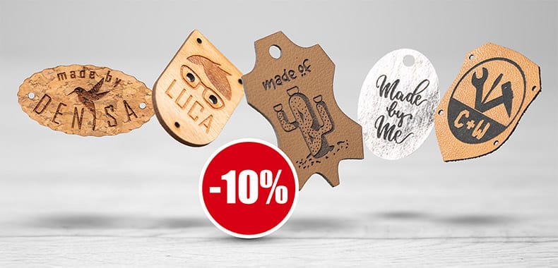 Until 2025-07-31: 10% off leather, leather alternatives, wood, and acrylic