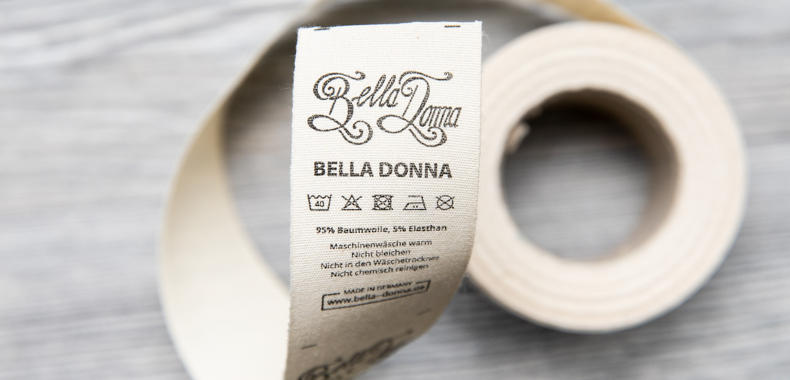 Care labels e.g. made of organic cotton