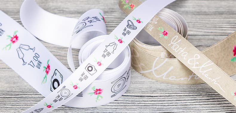 Individual satin ribbon in best quality