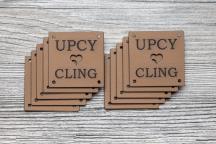 Set of cactus leather labels 'Upcycling' - Item number 8151