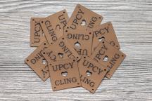 Set of cactus leather labels 'Upcycling' - Item number 8151