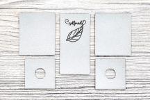 Shawl collar label set 'selfmade'   (grey) - Item number 9006