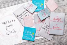 Designer-Set textile labels 'enjoy' by Unikati - Item number 9120