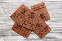 Designer Label Set 'Bloom & Flower' by Unikati (Apple faux leather) - Item no. 9131