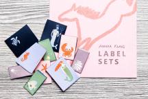 Designer set woven labels 'The Coral Club' by Annika Klaas - Item no. 9302