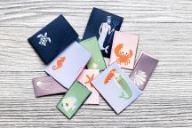 Designer set woven labels 'The Coral Club' by Annika Klaas - Item no. 9302