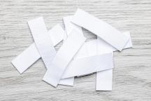 White blank fabric labels TEX38 for stamping - Item no. 2752