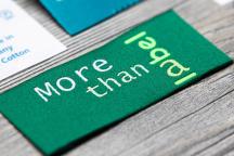Sample set with Flexinera end-fold label as an example of textile labeling - Item no. 3006