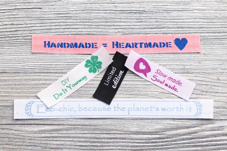 Textile label set \"favorite statements\" (Item no. 8511)