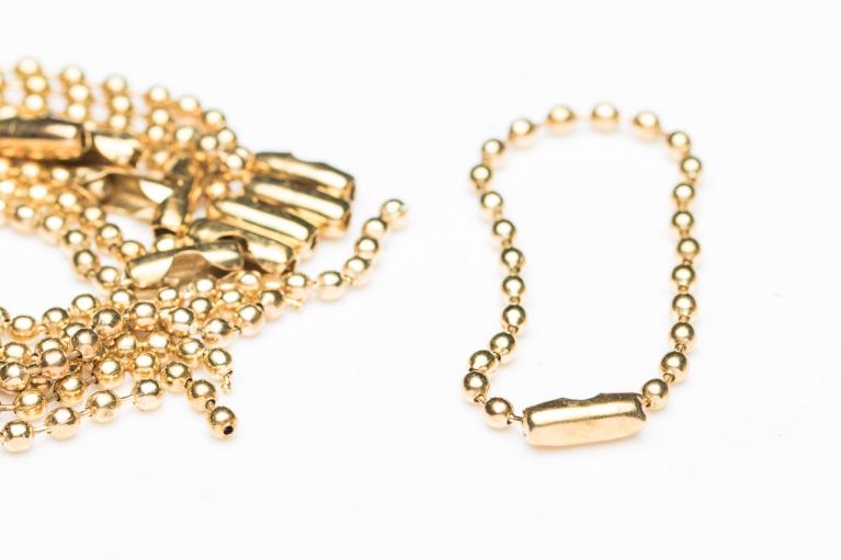 ball chains gold, Ø 2,4mm, length 10cm - Item number 2104