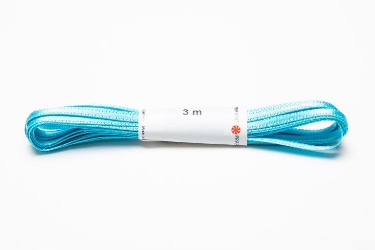 Narrow satin ribbons (3mm), single color (aquamarine) - Item number 888