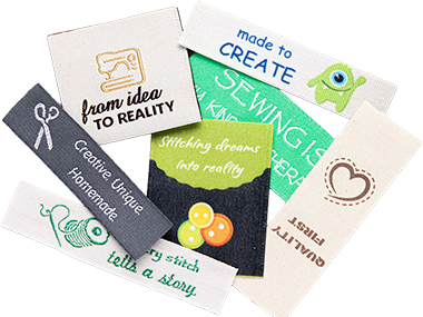 Samples of various labels and label materials