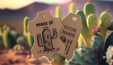 Cactus leather labels