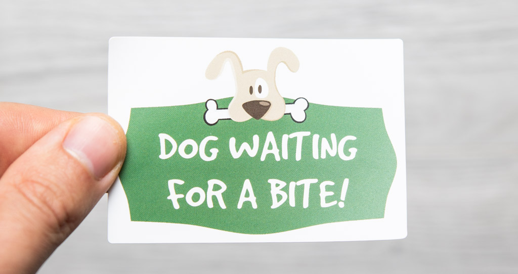 Outdoor sticker - Dog warning