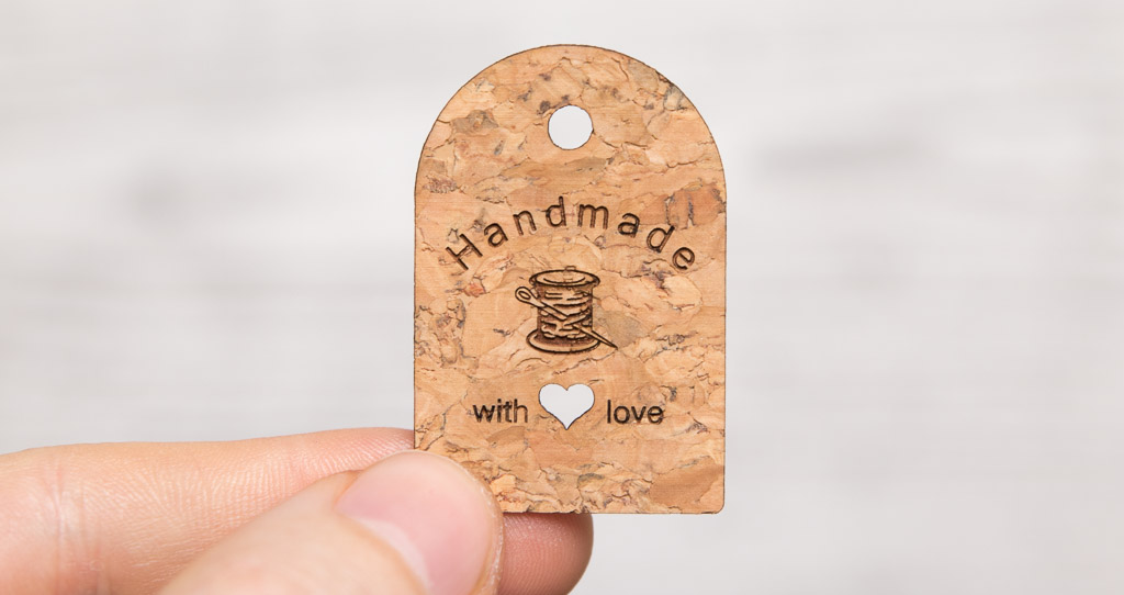Handmade cork tag